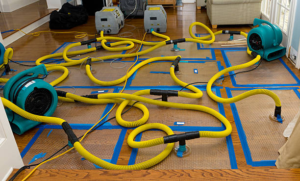 Professional Flood Damage Restoration technician working in Toledo, OR